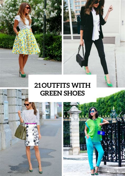 outfits with green shoes